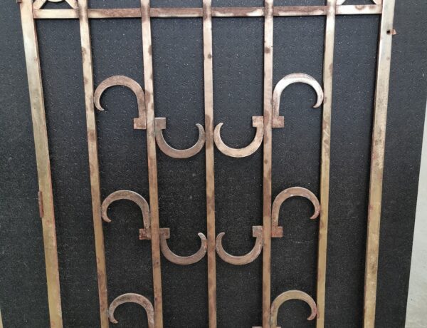 Decorative polished brass C-scroll rack panels