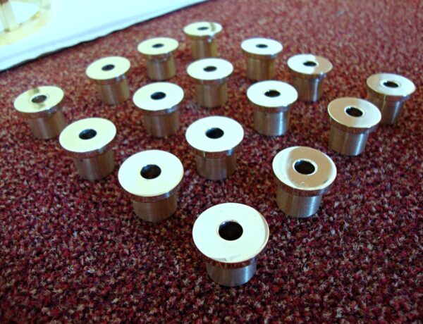 Batch of turned steel spacers