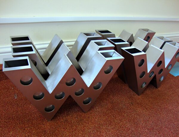 Batch of fabricated stainless vessells in the workshop