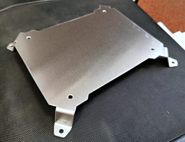 Folded perforated steel plate
