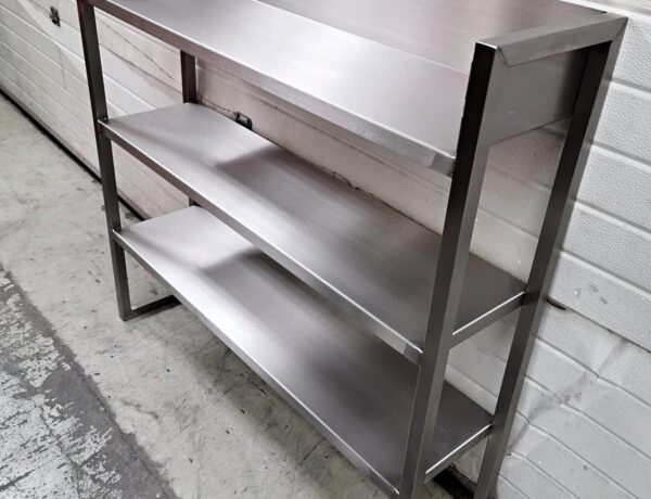 Stainless steel two-tier shelving unit