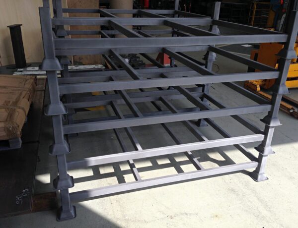 Welded black steel Stillage rack frame