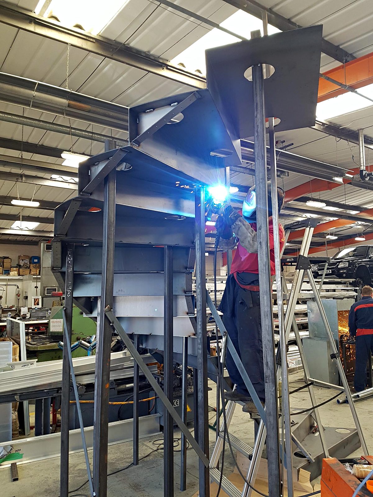 TIG welding in the SAMS Fabrications workshop