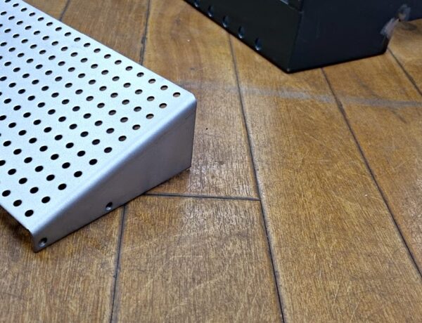 Perforated stainless steel sump tray