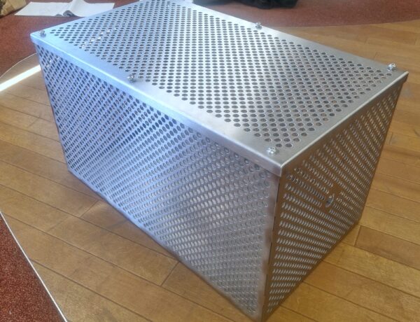 CNC punched perforated stainless steel basket