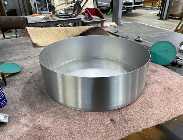 Fabricated stainless steel bowl
